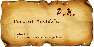 Perczel Miklós névjegykártya