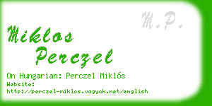 miklos perczel business card